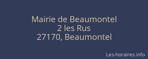 Mairie de Beaumontel