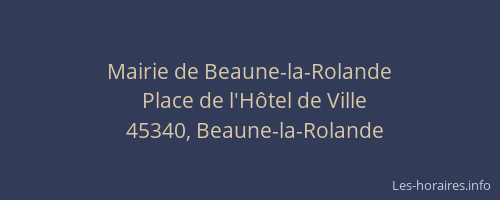 Mairie de Beaune-la-Rolande