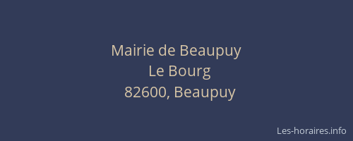 Mairie de Beaupuy