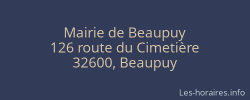 Mairie de Beaupuy