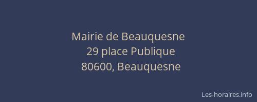 Mairie de Beauquesne