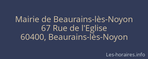 Mairie de Beaurains-lès-Noyon