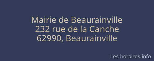 Mairie de Beaurainville