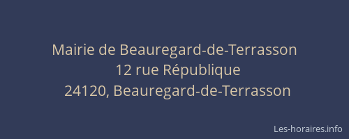 Mairie de Beauregard-de-Terrasson