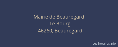 Mairie de Beauregard
