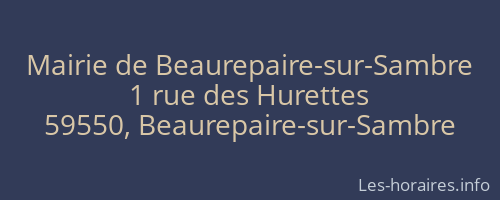 Mairie de Beaurepaire-sur-Sambre