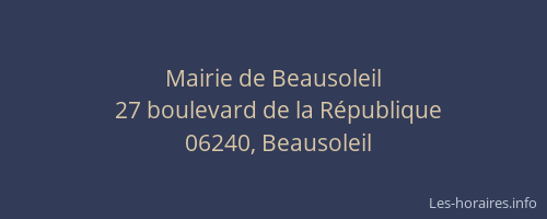Mairie de Beausoleil