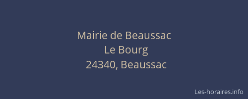 Mairie de Beaussac