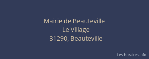 Mairie de Beauteville