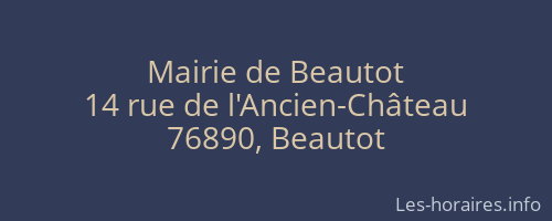 Mairie de Beautot
