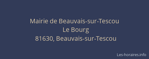 Mairie de Beauvais-sur-Tescou