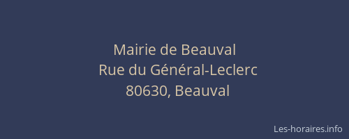 Mairie de Beauval
