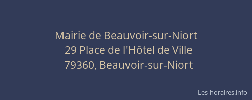 Mairie de Beauvoir-sur-Niort