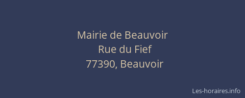 Mairie de Beauvoir