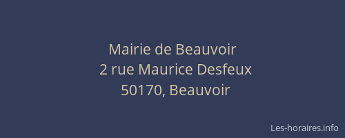 Mairie de Beauvoir