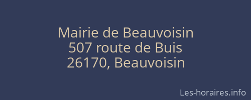 Mairie de Beauvoisin