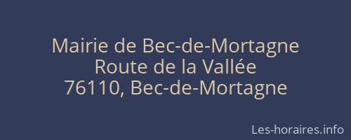 Mairie de Bec-de-Mortagne