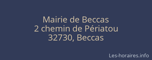 Mairie de Beccas