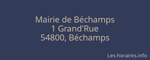 Mairie de Béchamps