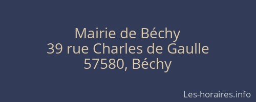 Mairie de Béchy
