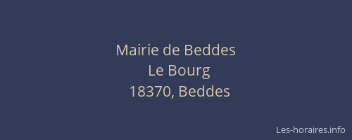 Mairie de Beddes