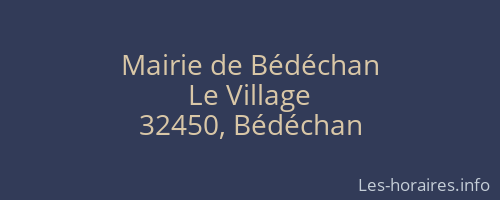 Mairie de Bédéchan