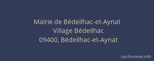 Mairie de Bédeilhac-et-Aynat