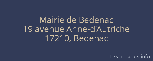 Mairie de Bedenac