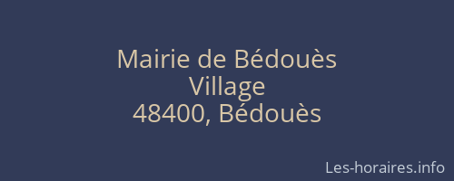 Mairie de Bédouès