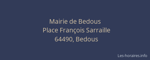 Mairie de Bedous