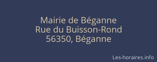 Mairie de Béganne