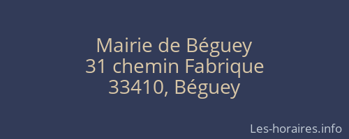 Mairie de Béguey