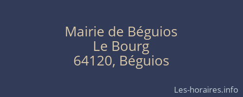 Mairie de Béguios