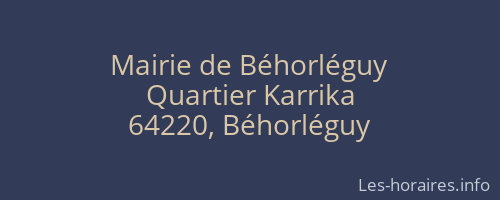 Mairie de Béhorléguy