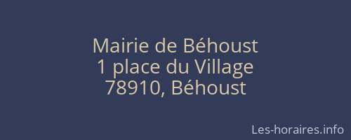 Mairie de Béhoust