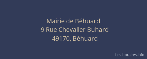 Mairie de Béhuard