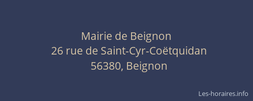 Mairie de Beignon