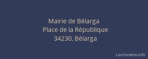 Mairie de Bélarga