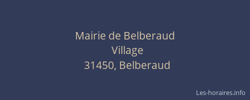 Mairie de Belberaud