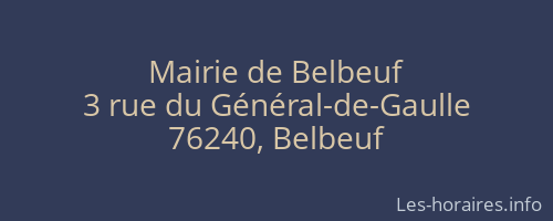 Mairie de Belbeuf
