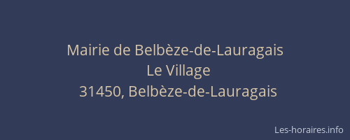 Mairie de Belbèze-de-Lauragais