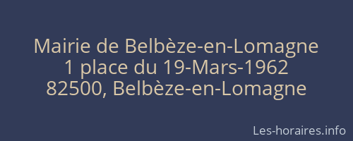 Mairie de Belbèze-en-Lomagne
