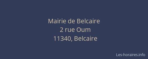 Mairie de Belcaire
