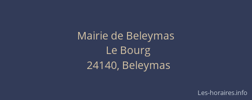 Mairie de Beleymas