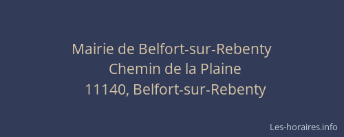 Mairie de Belfort-sur-Rebenty