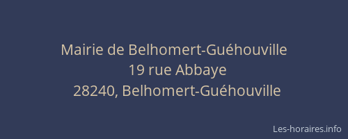 Mairie de Belhomert-Gu&eacute;houville
