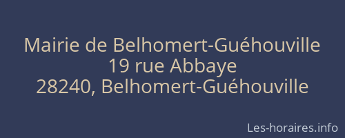 Mairie de Belhomert-Guéhouville