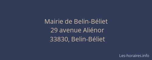 Mairie de Belin-Béliet