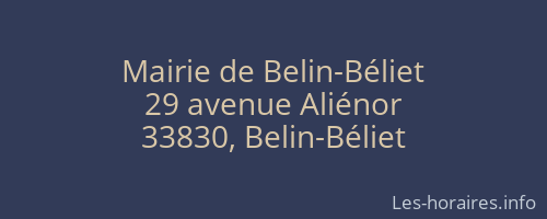 Mairie de Belin-Béliet