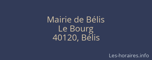 Mairie de Bélis